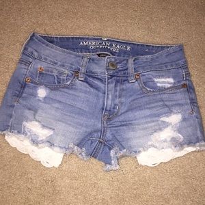american eagle shorts size 0